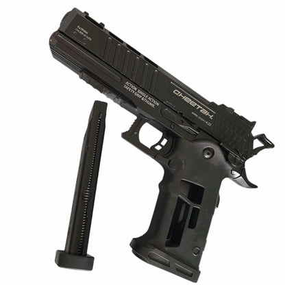 Black Spring Powered Single Shot Cheetah Skeleton Grip Hi-Capa Manual Pistol  Gel Blaster